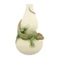 CALABASH, WHITE WITH LIZARD