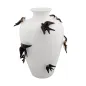 BIG VASE WITH SWALLOWS, WHITE