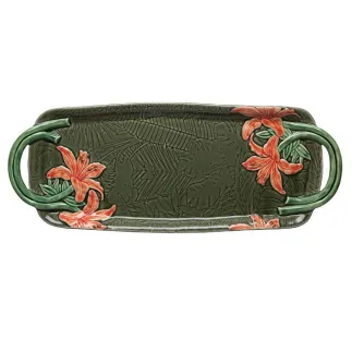 Tort tray, red flowers,...