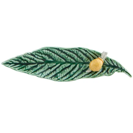 MEDLAR LEAF WITH SNAIL 25CM