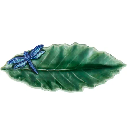 Chestnut Leaf with Dragonfly 16cm