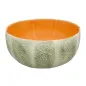 SALAD BOWL - 25 CM, GREEN AND ORANGE, MELON