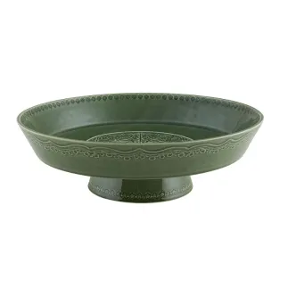FOOTED FRUIT BOWL 35 GREEN...