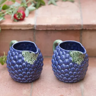 GRAPE-FORMED JUG, CERAMIC