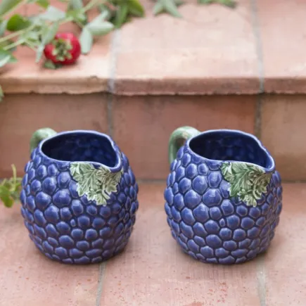 GRAPE-FORMED JUG, CERAMIC