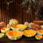 PASTA BOWL - 33 CM, GREEN AND ORANGE