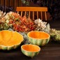 BOWL 16 CM, GREEN AND ORANGE